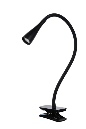 Настольная лампа на прищепке LED Zozy 18256/03/30 Lucide чёрная 1 лампа, основание чёрное полимер в стиле современный  фото 2